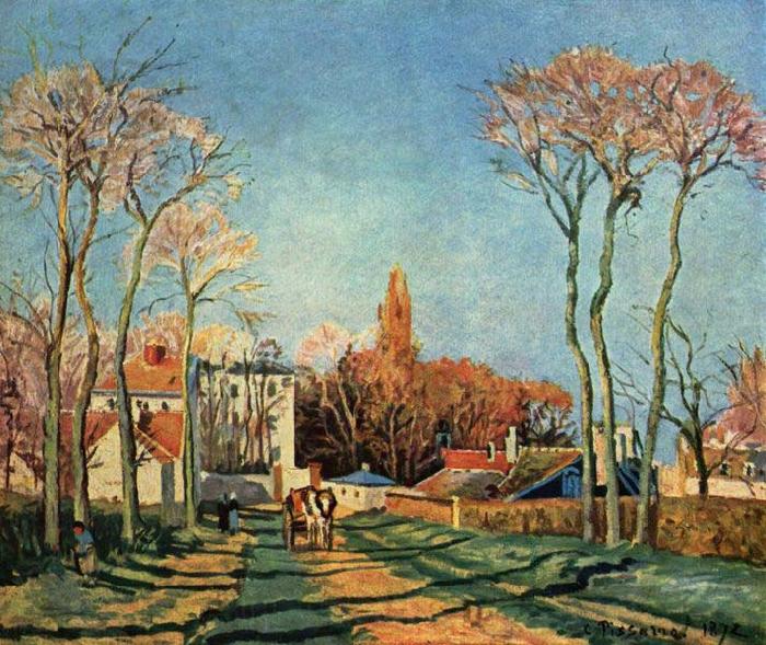 Camille Pissarro Dorfeingang von Voisins France oil painting art